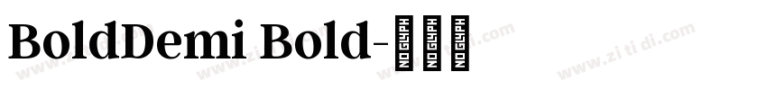 BoldDemi Bold字体转换